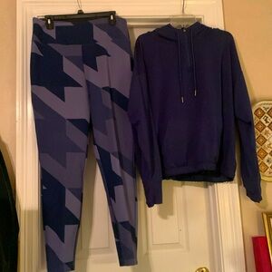Women’s pants and hoodie set.